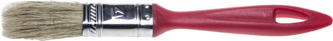 Кисть плоская STAYER "UNIVERSAL-EURO", светлая натуральная щетина, пластмассовая ручка, 25мм,  ( 0108-25 )