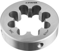 Плашка круглая ручная STAYER "MASTER", сталь 9ХС, для трубной резьбы G 1 1/2``,  ( 28029-3/2 )