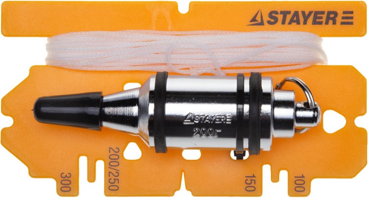 Отвес STAYER "PROFI" строительный со шнуром, с противоударным ободком, 150 г,  ( 06352-15 )