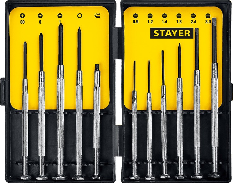 Отвертки часовые для особоточных работ 11 предм., STAYER ( 2560-H11_z02 )