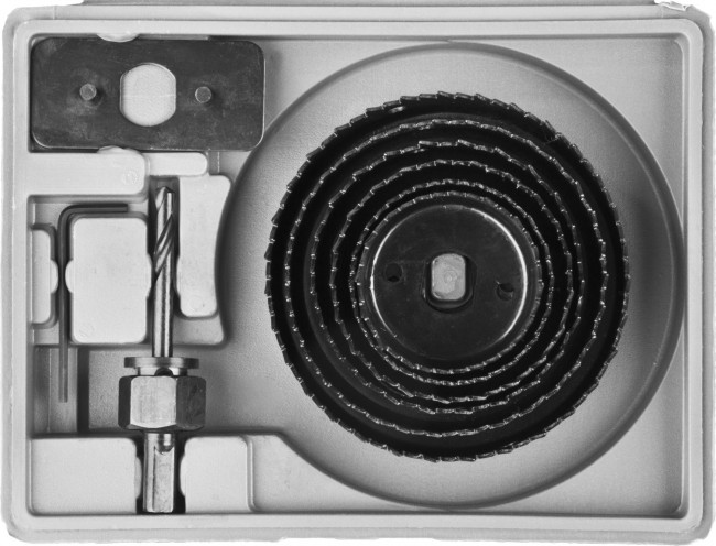 Набор кольцевых коронок по дереву STAYER "MASTER" Д51, 57, 67, 76, 88, 102мм. 8шт.,  ( 29600-H8 )