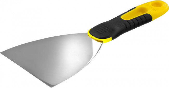 Шпатель STAYER "PROFESSIONAL" нержавеющее профилированное полотно, 2к ручка, 100 мм,  ( 10045-10 )