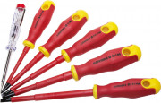 Набор STAYER "PROFI" "ELECTRO": Отвертки диэлектрические, тестер, 100-250В, Cr-V, 6шт,  ( 25145-H6_z01 )