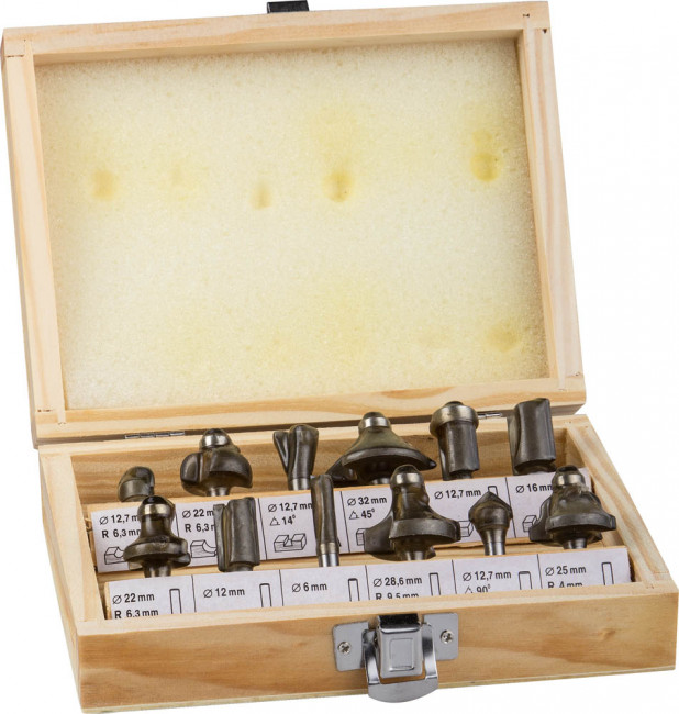 Набор STAYER Фрезы по дереву, 12шт ,  ( 2992-H12 )