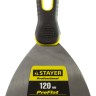 Шпатель STAYER "PROFESSIONAL" нержавеющее профилированное полотно, 2к ручка, 120 мм,  ( 10045-12 )