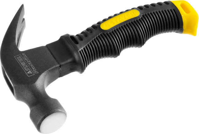 Молоток-гвоздодер "COMPACT" укороченный с фиберглассовой рукояткой, 225г, STAYER Professional,  ( 2026-225 )