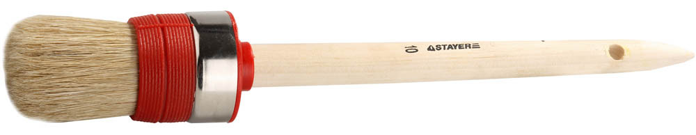 Кисть круглая STAYER "UNIVERSAL-EURO", светлая натур. щетина, метал. корпус, нитевой бандаж, деревян. ручка, №4 x 25мм,  ( 0142-25 ) Кисть круглая STAYER "UNIVERSAL-EURO", светлая натур. щетина, метал. корпус, нитевой бандаж, деревян. ручка, №4 x 25мм,  ( 0142-25 )
