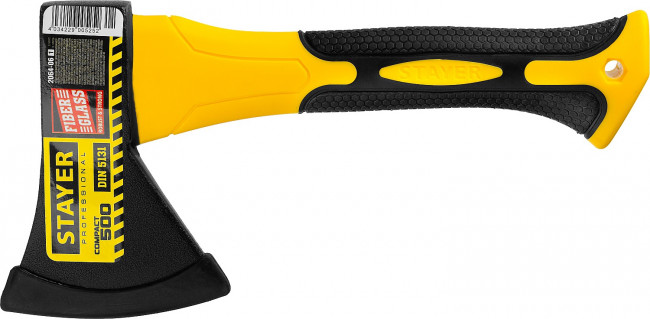 Топор COMPACT 600 г с фиберглассовой рукояткой, STAYER 2064-06,  ( 2064-06_z01 )