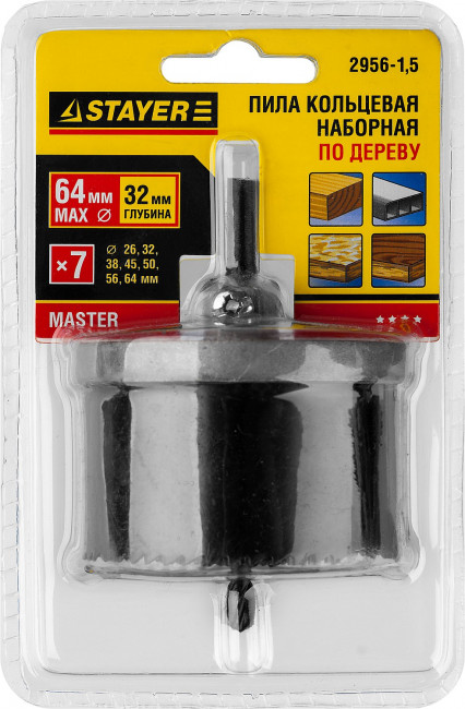 Пила сегментная наборная STAYER по дереву, 26-64 x 32 мм, ( 2956-1,5 ) Пила сегментная наборная STAYER по дереву, 26-64 x 32 мм, ( 2956-1,5 )