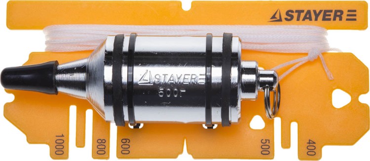 Отвес STAYER "PROFI" строительный со шнуром, с противоударными ободками, 500 г,  ( 06352-50 )