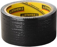 Армированная лента, STAYER Professional 12086-50-10, универсальная, влагостойкая, 48мм х 10м, черная,  ( 12086-50-10 )