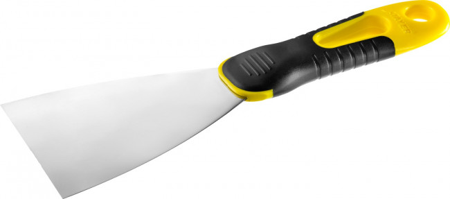 Шпатель STAYER "PROFESSIONAL" нержавеющее профилированное полотно, 2к ручка, 80 мм,  ( 10045-08 )