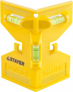 Уровень-угольник STAYER "MASTER" "POSTLevel" пластмассовый с магнитом, 3 ампулы,  ( 3456_z01 )