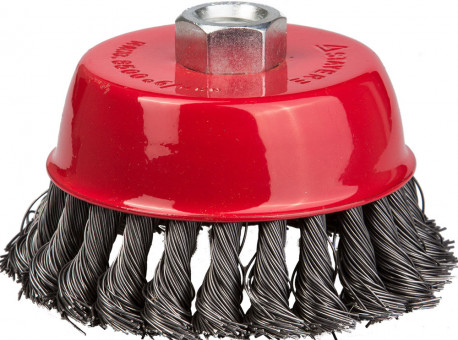 STAYER "PROFESSIONAL". Щетка чашечная для УШМ, жгутированная стальная проволока 0,5мм, 80ммхМ14, ( 35128-080_z01 ) STAYER "PROFESSIONAL". Щетка чашечная для УШМ, жгутированная стальная проволока 0,5мм, 80ммхМ14, ( 35128-080_z01 )