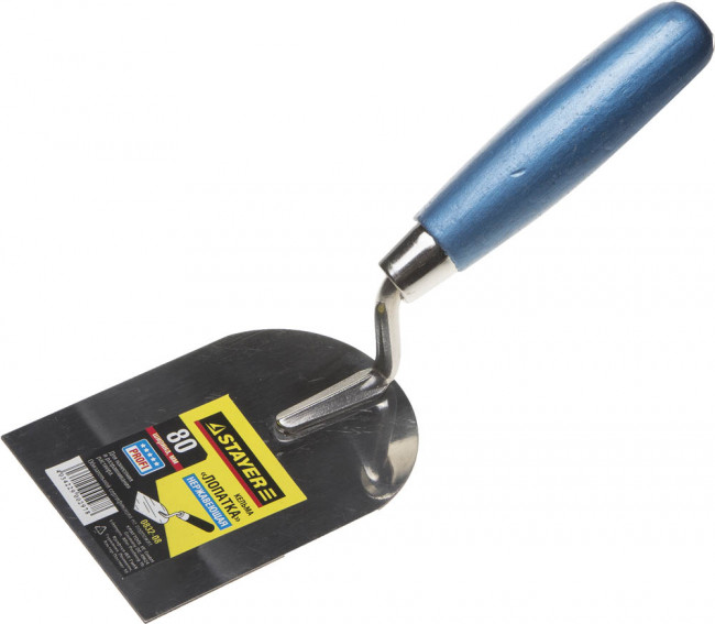 Кельма STAYER "PROFI", нержавеющее полотно, деревянная рукоятка, 80x110мм,  ( 0832-08 )