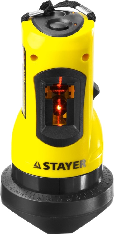 Нивелир лазерный линейный SLL-1, STAYER 34960, дальность 10м, точн. +/-0,5 мм/м,  ( 34960 )