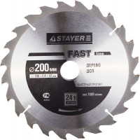 Диск пильный "FAST-Line" по дереву, 200х32мм, 24Т, STAYER,  ( 3680-200-32-24 )