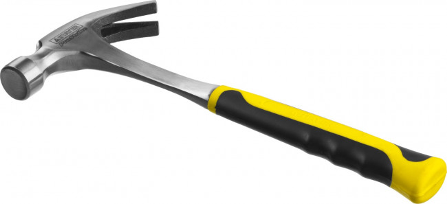 Молоток-гвоздодер STAYER "PROFESSIONAL" цельнометаллический с двухкомпонентной рукояткой, 560г,  ( 2025-560 )