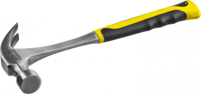 Молоток-гвоздодер STAYER "PROFESSIONAL" цельнометаллический с двухкомпонентной рукояткой, 560г,  ( 2025-560 )