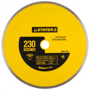 Круг отрезной алмазный STAYER "MASTER", сплошной, влажная резка, для УШМ, 22,2х200мм ,  ( 3664-200 )