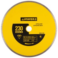 Круг отрезной алмазный STAYER "MASTER", сплошной, влажная резка, для УШМ, 22,2х200мм ,  ( 3664-200 )