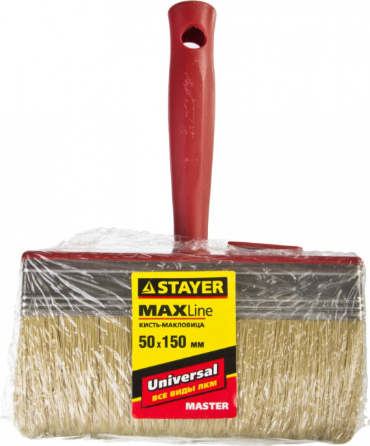 Макловица STAYER "MASTER" UNIVERSAL, светлая щетина, пластмассовый корпус, 5х15см,  ( 01824-15 )