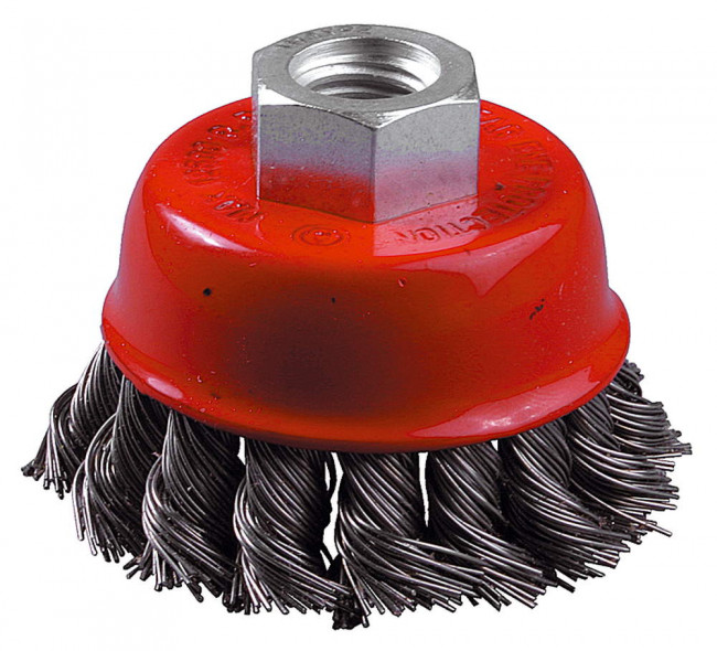 Щетка STAYER чашечная для УШМ, закал сплет сталь провол 0,5мм с бандаж, 80мм/М14, ( 3527-080 ) Щетка STAYER чашечная для УШМ, закал сплет сталь провол 0,5мм с бандаж, 80мм/М14, ( 3527-080 )