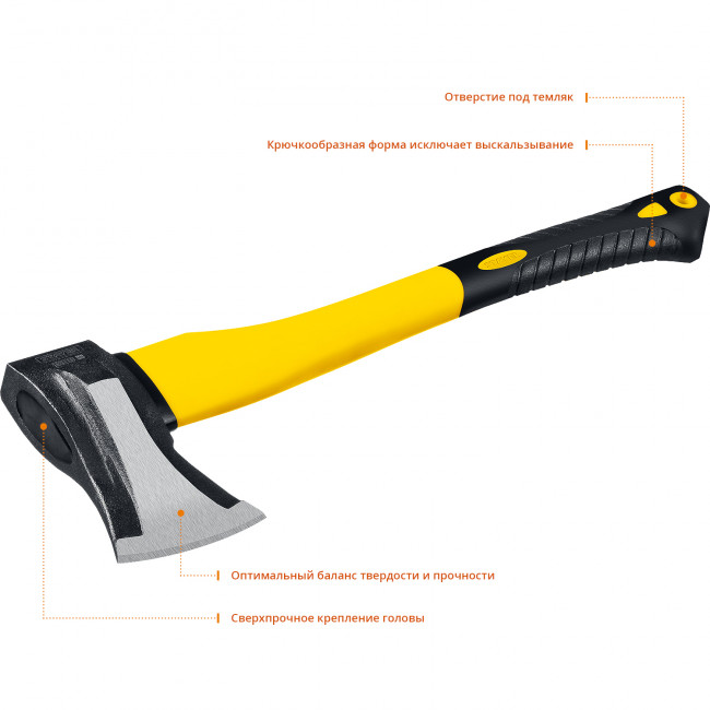 FIBERGLASS Топор-колун 1,5 кг 380 мм (голова 1 кг) STAYER ( 20623-10_z01 )