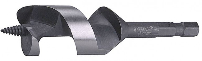 Сверло STAYER спиральное по дереву, шестигранный хвостовик, 27x130мм,  ( 29480-130-27 ) Сверло STAYER спиральное по дереву, шестигранный хвостовик, 27x130мм,  ( 29480-130-27 )