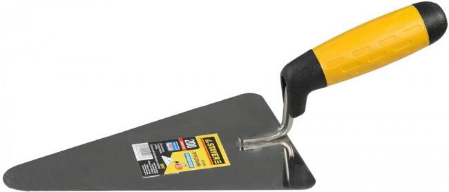 Кельма STAYER "PROFI", треугольник, нержавеющее полотно, 2-х компонентная рукоятка, 200х145мм,  ( 08292 )