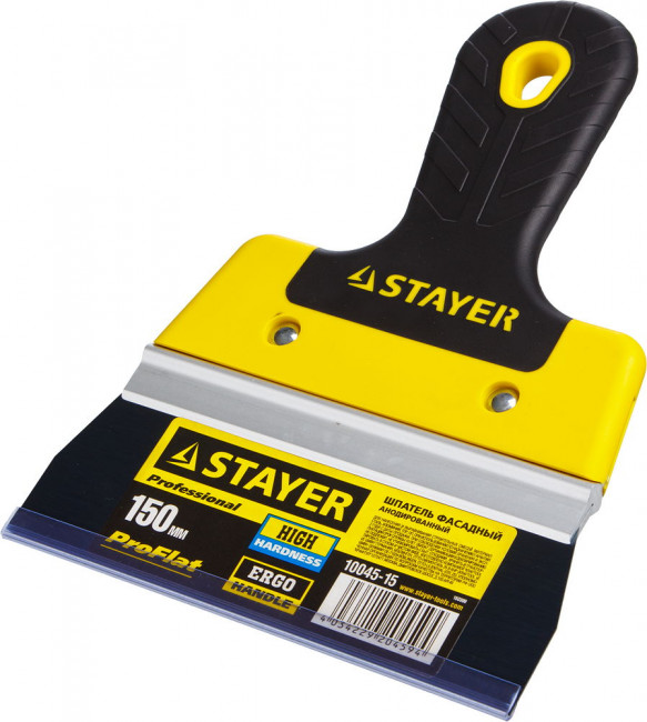 ProFlat фасадный шпатель анодированный 150 мм, 2к ручка, STAYER, ( 10045-15 ) ProFlat фасадный шпатель анодированный 150 мм, 2к ручка, STAYER, ( 10045-15 )