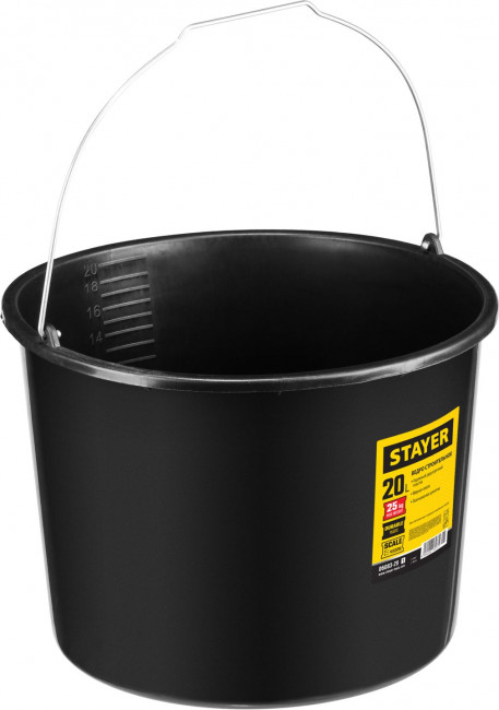 Ведро строительное пластмассовое, 20 л, STAYER, ( 06083-20_z01 )