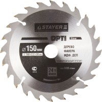 Диск пильный "OPTI-Line" по дереву, 150х20мм, 24Т, STAYER,  ( 3681-150-20-24 )