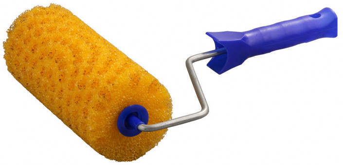 Валик "СТРУКТУРНЫЙ ПОРОЛОН В ГОРОШЕК" малярный в сборе, бюгель 6мм, 80x180мм, STAYER Profi,  ( 0367-18 )