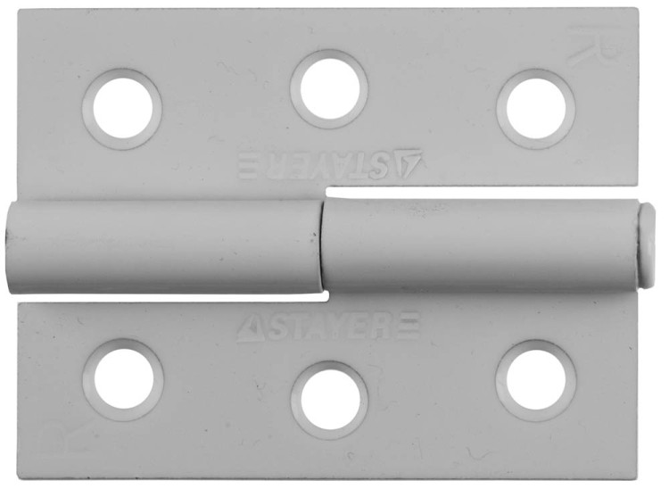 Петля дверная STAYER "MASTER" разъемная, цвет белый, правая, 65мм  ,  ( 37613-65-2R )