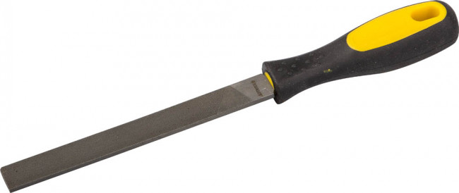 Напильник STAYER "PROFI" плоский, с двухкомпонентной рукояткой, № 2, 150мм,  ( 16601-15-2 ) Напильник STAYER "PROFI" плоский, с двухкомпонентной рукояткой, № 2, 150мм,  ( 16601-15-2 )