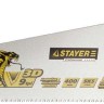 Ножовка универсальная STAYER COBRA-7 GX700 450 мм, 7 TPI, 3D зуб, рез вдоль и поперек волокон, для средних заготовок, фанеры, ДСП, МДФ,  ( 15135-45 )