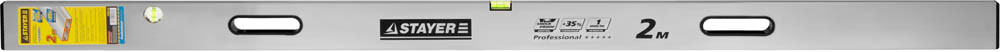 Правило-уровень с ручками GRAND, 2 м, STAYER,  ( 10752-2.0 )