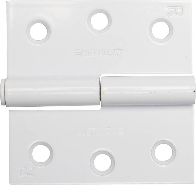 Петля дверная STAYER "MASTER" разъемная, цвет белый, правая, 75мм  ,  ( 37613-75-2R ) Петля дверная STAYER "MASTER" разъемная, цвет белый, правая, 75мм  ,  ( 37613-75-2R )