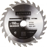 Диск пильный "OPTI-Line" по дереву, 160х20мм, 24Т, STAYER,  ( 3681-160-20-24 ) Диск пильный "OPTI-Line" по дереву, 160х20мм, 24Т, STAYER,  ( 3681-160-20-24 )