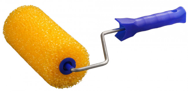 Валик "СТРУКТУРНЫЙ ПОРОЛОН" малярный в сборе, бюгель 6мм, 80x180мм, STAYER Profi,  ( 0365-18 )