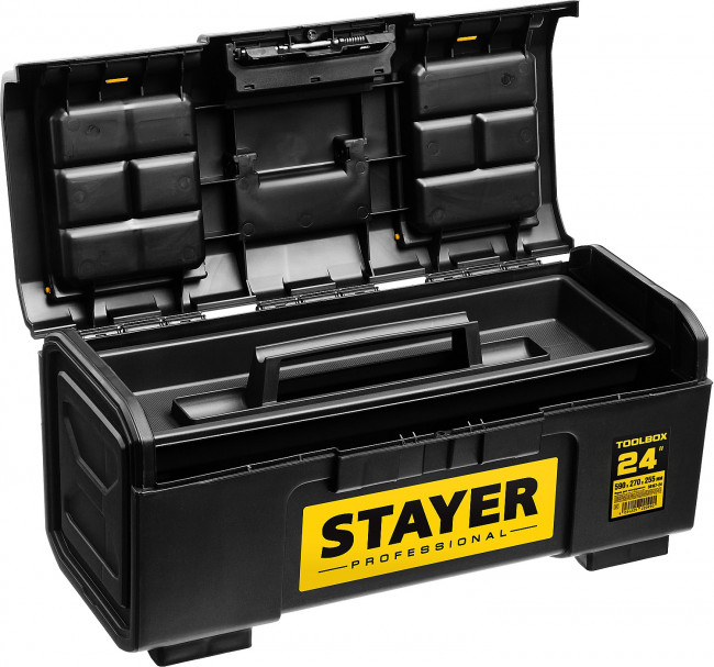 Ящик для инструмента "TOOLBOX-24" пластиковый, STAYER Professional,  ( 38167-24 )