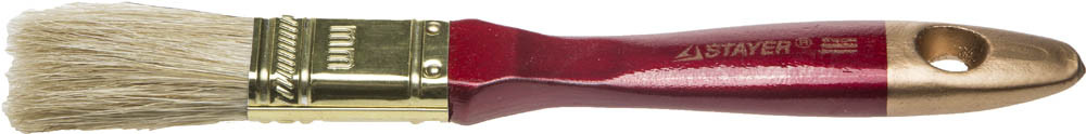 Кисть плоская STAYER "UNIVERSAL-PROFI", светлая натуральная щетина, деревянная ручка, 20мм,  ( 0104-020 )