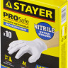 Перчатки STAYER "PROFI" нитриловые экстратонкие, L, 10шт,  ( 11204-L )