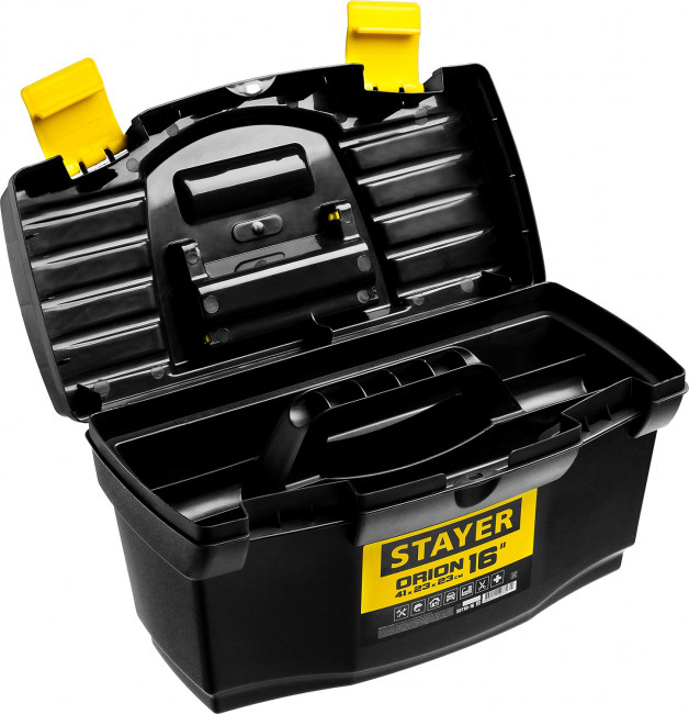 Ящик для инструмента "ORION-16" пластиковый, STAYER,  ( 38110-16_z03 ) Ящик для инструмента "ORION-16" пластиковый, STAYER,  ( 38110-16_z03 )