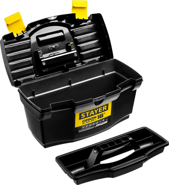 Ящик для инструмента "ORION-16" пластиковый, STAYER,  ( 38110-16_z03 ) Ящик для инструмента "ORION-16" пластиковый, STAYER,  ( 38110-16_z03 )