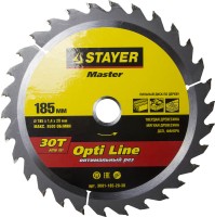Диск пильный "OPTI-Line" по дереву, 185х20мм, 30Т, STAYER,  ( 3681-185-20-30 )
