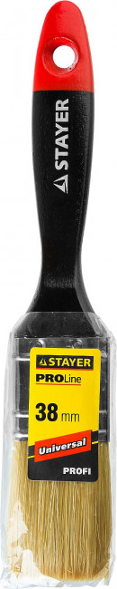 Кисть плоская STAYER "UNIVERSAL-PROFI", светлая натуральная щетина, деревянная ручка, 38мм, ( 0104-038 ) Кисть плоская STAYER "UNIVERSAL-PROFI", светлая натуральная щетина, деревянная ручка, 38мм, ( 0104-038 )