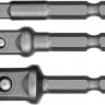 Набор STAYER MASTER "MAXFIX": Адаптеры для торцовых головок, сталь 40Cr, 3 предмета E1/4-1/4", E1/4-3/8", E1/4-1/2", 50 мм,  ( 26656-H3 )