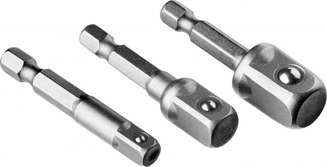Набор STAYER MASTER "MAXFIX": Адаптеры для торцовых головок, сталь 40Cr, 3 предмета E1/4-1/4", E1/4-3/8", E1/4-1/2", 50 мм,  ( 26656-H3 ) Набор STAYER MASTER "MAXFIX": Адаптеры для торцовых головок, сталь 40Cr, 3 предмета E1/4-1/4", E1/4-3/8", E1/4-1/2", 50 мм,  ( 26656-H3 )